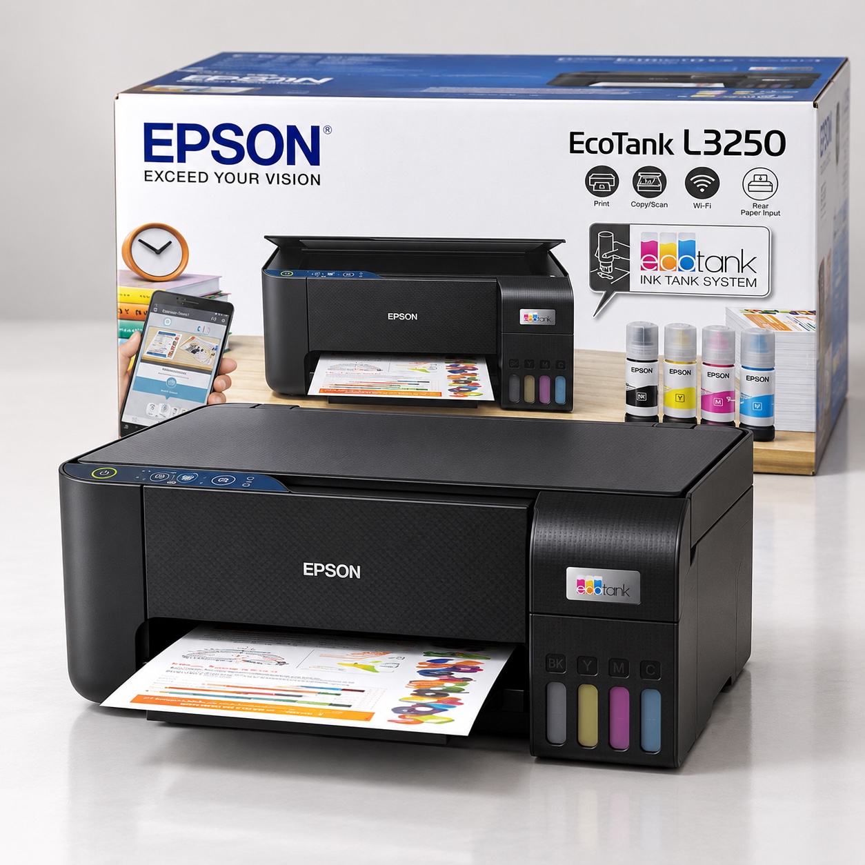 Epson EcoTank L3250 – Wi-Fi | Impressora, Scanner e Copiadora | Tanque de Tinta 8000 páginas | 17800 MZN | FRELIMO, Sommerschield, Maputo | MzDeal