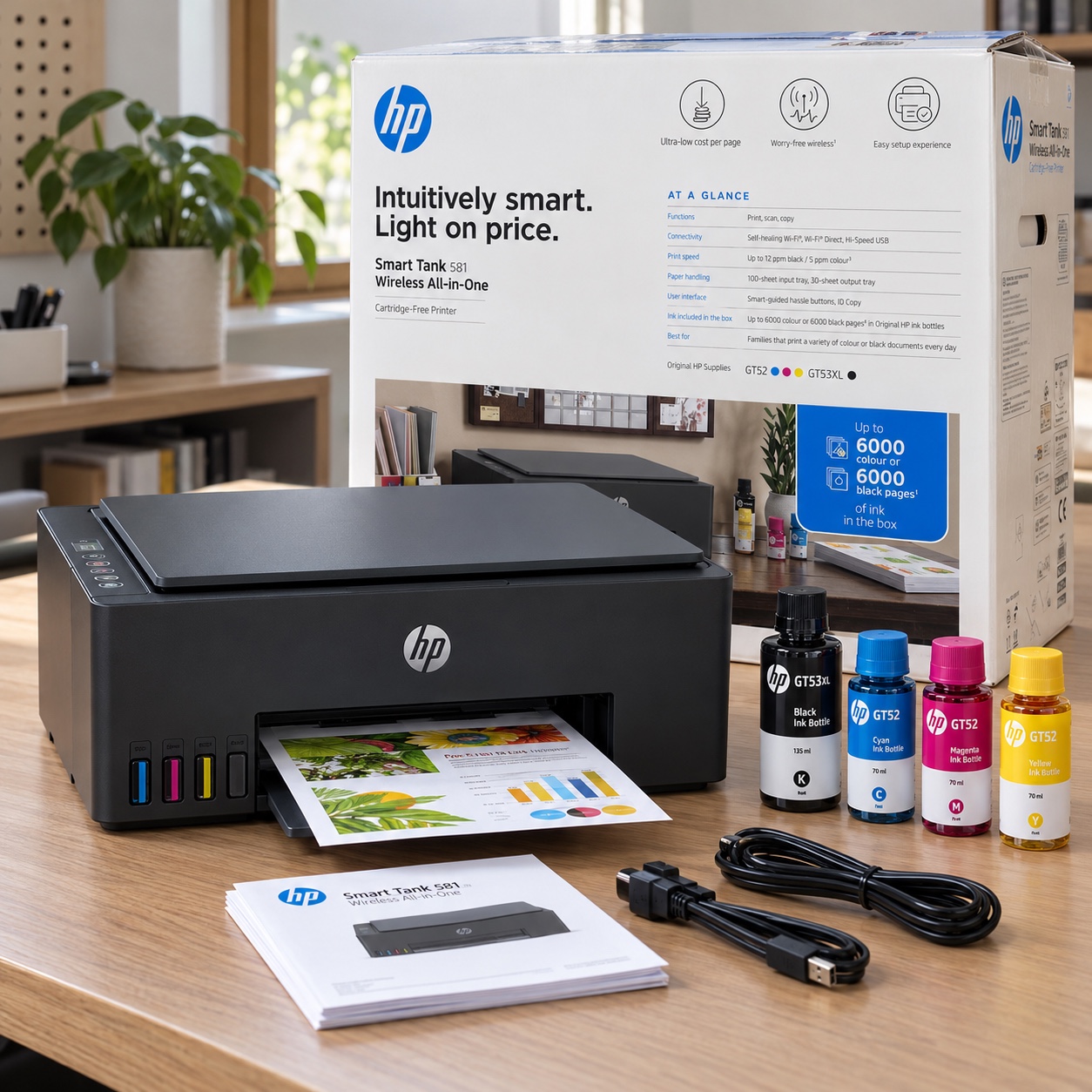 HP Smart Tank 581 7000 paginas Wireless All-in-One – Wi-Fi | Impressora, Scanner e Copiadora | Tanque de Tinta | 18000 MZN | FRELIMO, Sommerschield, Maputo | MzDeal