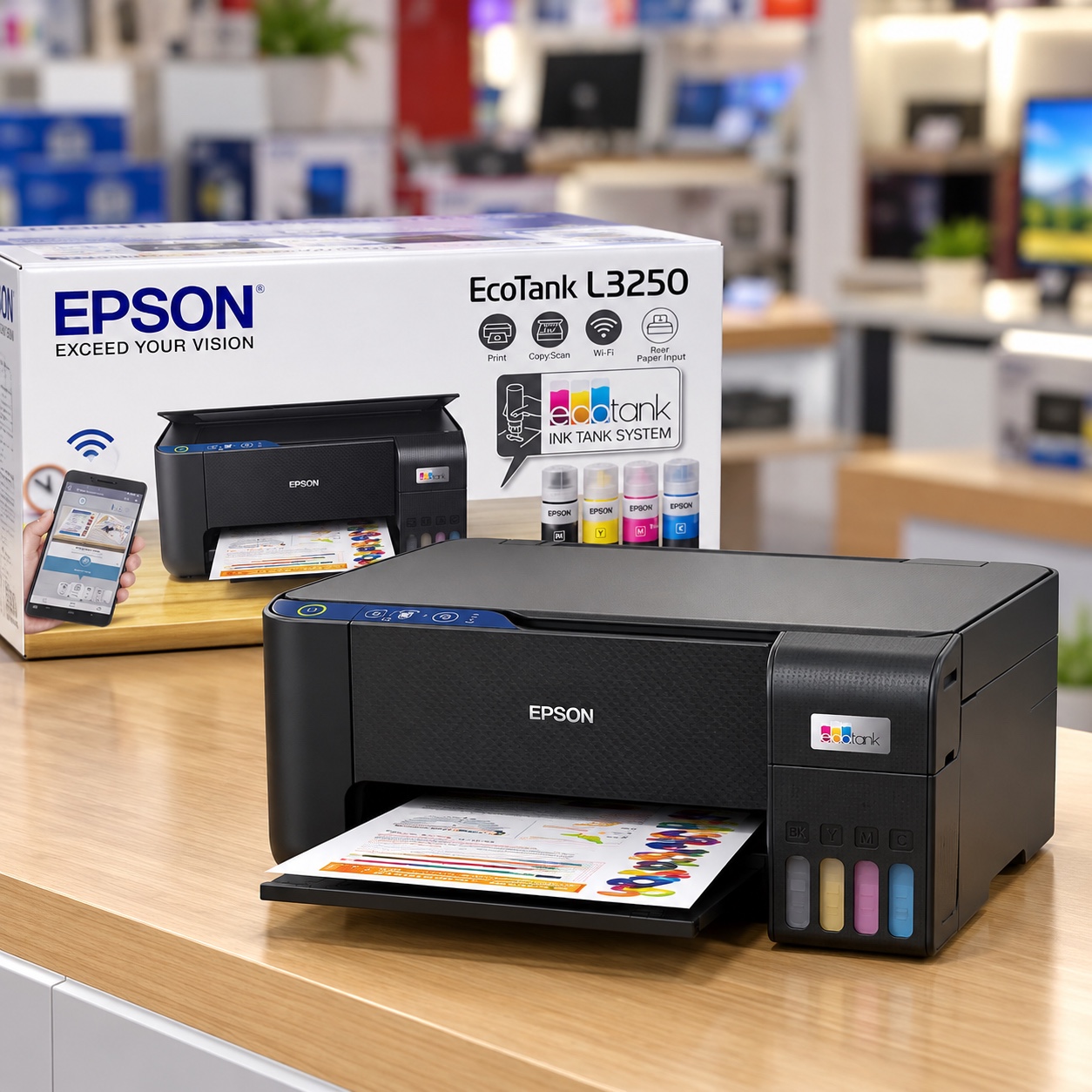 Epson EcoTank L3250 – Wi-Fi | Impressora, Scanner e Copiadora | Tanque de Tinta 8000 páginas | 17800 MZN | FRELIMO, Sommerschield, Maputo | MzDeal