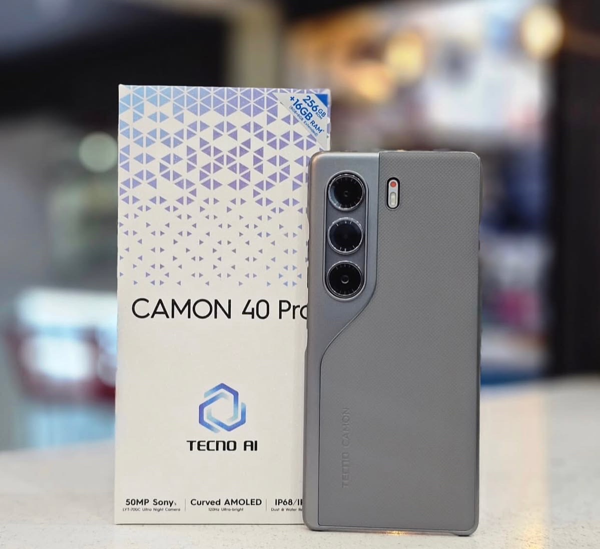📱 TECNO CAMON 40 Pro – 256GB + 16GB RAM | Câmara Sony de 50MP | AMOLED Curvo | 15180 MZN | FRELIMO, Sommerschield, Maputo | MzDeal