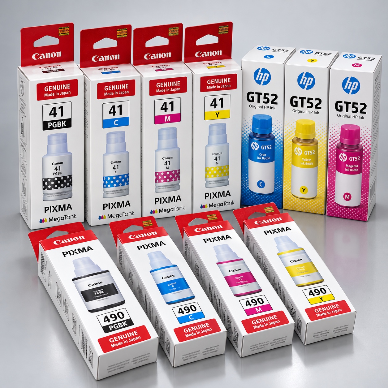 Tintas Originais Canon GI-41, GI-490 e HP GT52 – Preto e Cores | Para Impressoras com Tanque de Tinta | 1800 MZN | FRELIMO, Sommerschield, Maputo | MzDeal