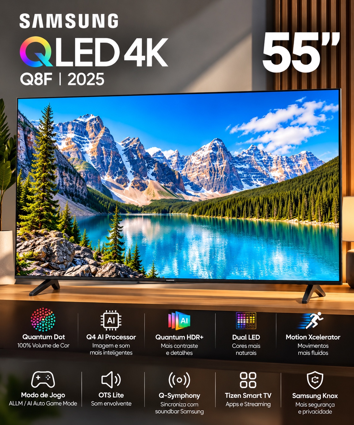 Samsung Smart TV 55” QLED 4K Q8F — 2025 | 56900 MZN | FRELIMO, Sommerschield, Maputo | MzDeal