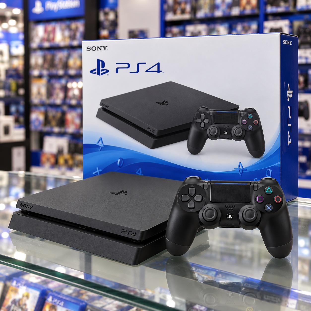 Sony PlayStation 4 Slim (PS4) 500GB – Consola com Comando DualShock 4 512GB | 25000 MZN | FRELIMO, Sommerschield, Maputo | MzDeal